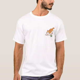 Adorable Orange Tabby Cat Stretching T-Shirt