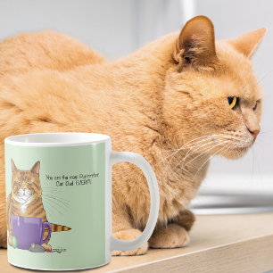 Adorable Orange Tabby Green Father’s Day Purple Coffee Mug