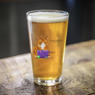Adorable Orange Tabby Green Father’s Day Purple Glass