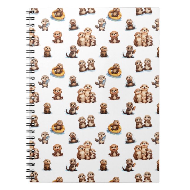 Adorable Otters! Notebook (Front)