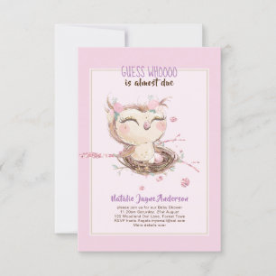 Adorable OWL Baby Shower Girls or Boys Invitation