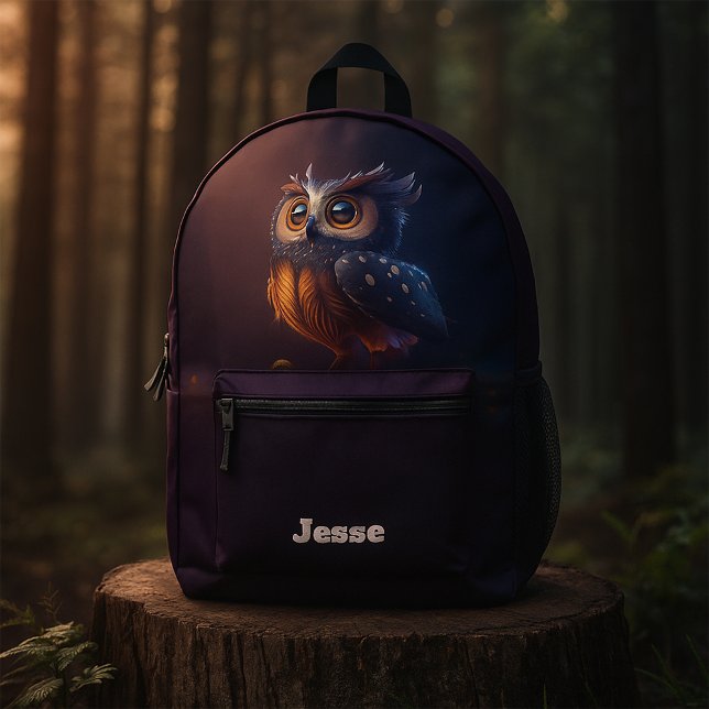 Adorable Owl Printed Backpack (Creator Uploaded)