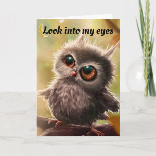 ADORABLE OWL SAYS "HAPPY BIRTHDAY" IN HIS/HER WAY CARD