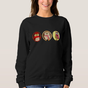 Adorable Owls Wearing Scarfs Owl Sweatshirt