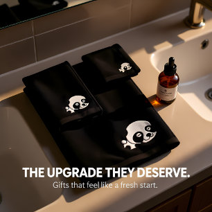 Adorable panda bear  bath towel set