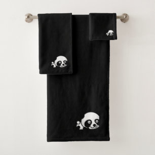 Adorable panda bear  bath towel set