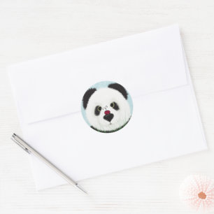 Adorable Panda Bear Classic Round Sticker