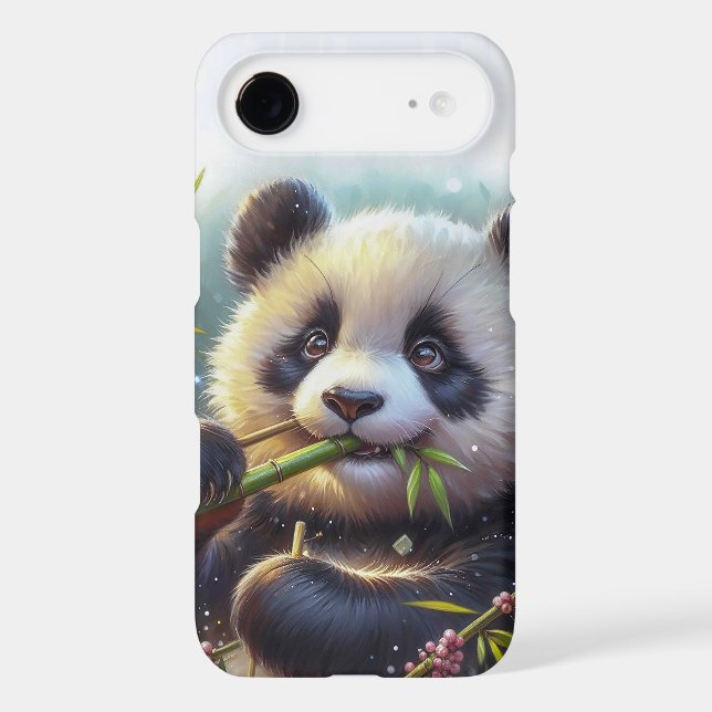 Adorable Panda Bear Eating Bamboo (Back)