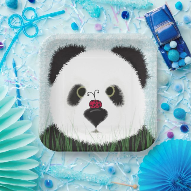 Adorable Panda Bear Paper Plate (Party)