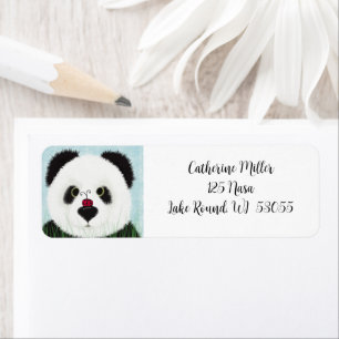 Adorable Panda Bear Return Address Label