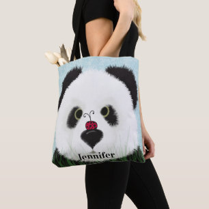 Adorable Panda Bear Tote Bag
