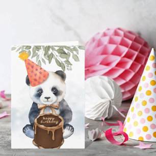 Adorable Panda Birthday Card