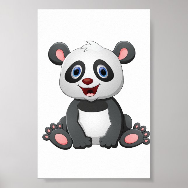 Adorable Panda Illustration | Printable Poster (Front)