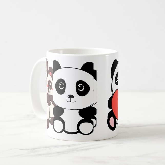 Adorable Panda Mugs – Perfect for Animal Lovers  (Front Left)