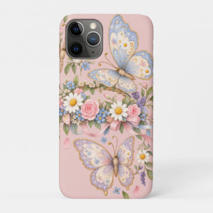 Adorable Pastel Butterfly Art iPhone 11 Pro Case