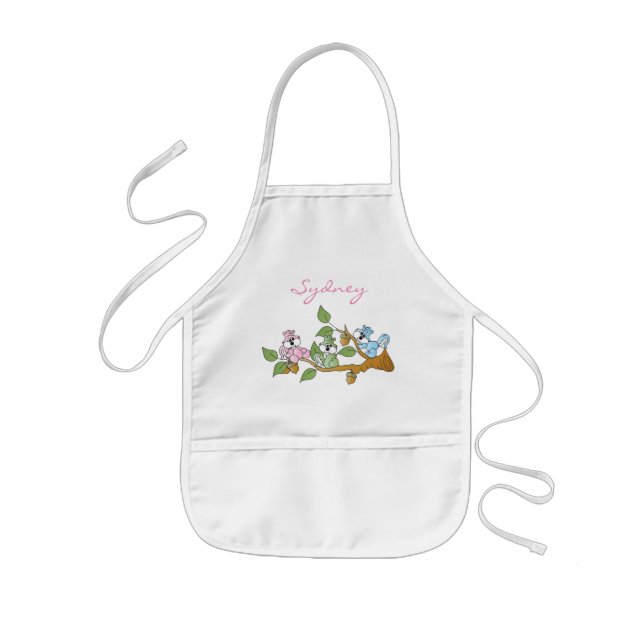 Adorable Pastel Colored Squirrels | Personalize Kids Apron (Front)