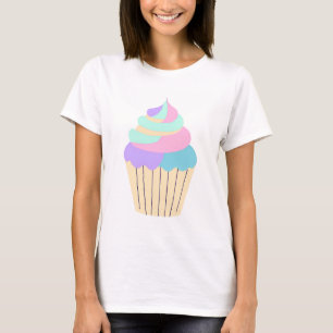 Adorable Pastel Cupcake with Whimsical Frosting T-Shirt