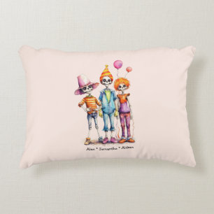 Adorable Pastel Zombie Trio - Cute Halloween (3) Decorative Cushion