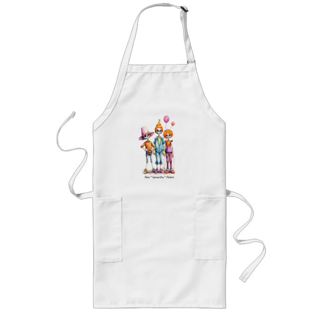 Adorable Pastel Zombie Trio - Cute Halloween (3) Long Apron (Front)