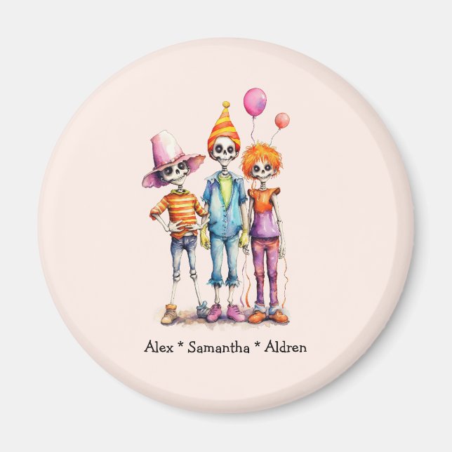 Adorable Pastel Zombie Trio - Cute Halloween (3) Magnet (Front)