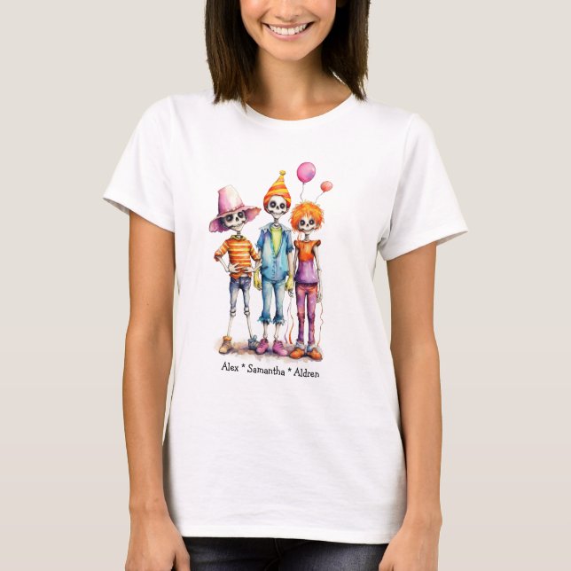 Adorable Pastel Zombie Trio - Cute Halloween (3) T-Shirt (Front)
