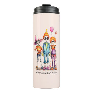 Adorable Pastel Zombie Trio - Cute Halloween (3) Thermal Tumbler