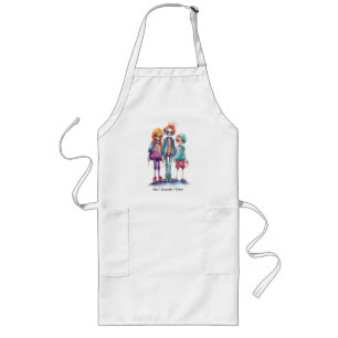 Adorable Pastel Zombie Trio - Cute Halloween Long Apron
