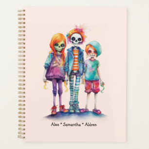 Adorable Pastel Zombie Trio - Cute Halloween Planner
