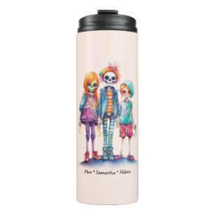 Adorable Pastel Zombie Trio - Cute Halloween Thermal Tumbler