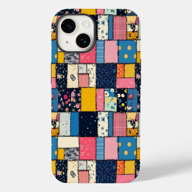 Adorable Patchwork Design, Playful Pattern Case-Mate iPhone Case (Back)