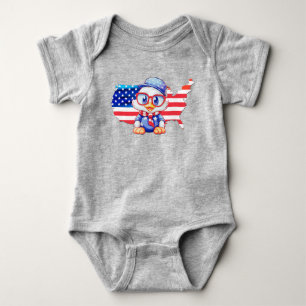 Adorable Patriotic 2 Baby Bodysuit