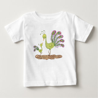 Adorable peacock watercolour baby T-Shirt