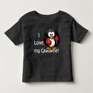 Adorable penguin declares "I love my Grauntie!" Toddler T-Shirt