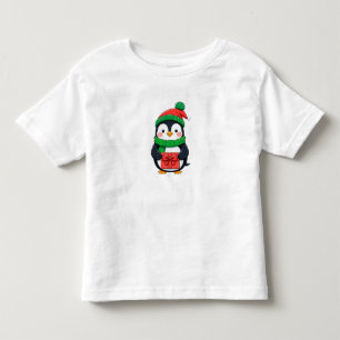 Adorable Penguin Dressed for Christmas Toddler T-Shirt