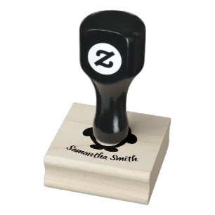 Adorable Penguin Rubber Stamp