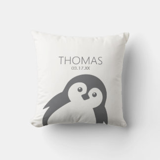 Adorable Penguin  Throw Pillow