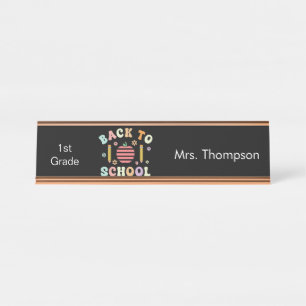 Adorable Personalised Back to School Desk Name Plate