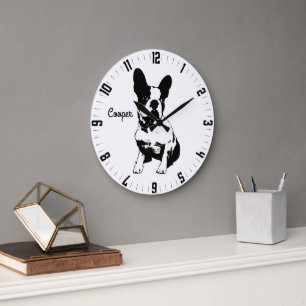Adorable Personalised Dog Photo Square Wall Clock