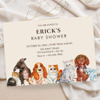 Adorable pet, dog and cat baby shower