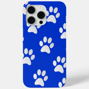 Adorable Pet Paw Print Pattern iPhone 15 Pro Max Case