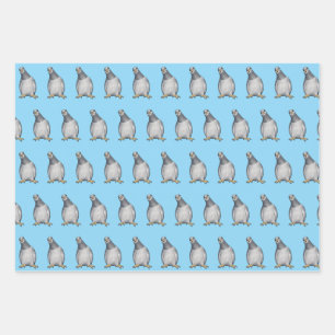 Adorable Pigeons Wrapping Paper Sheet