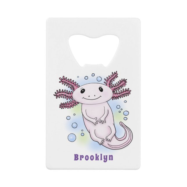 Adorable pink axolotl cartoon (Front)