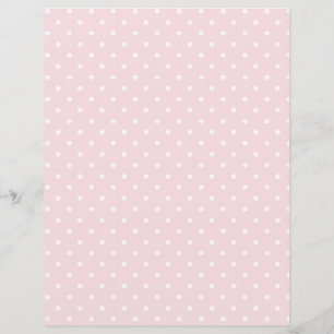 Adorable Pink Polka Dots Scrapbook Paper