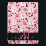 Adorable Pink White Llama Maraca Cactus Floral iPad Pro Cover<br><div class="desc">This cute and fun pattern is perfect for the trendy woman or girl. It features hand-drawn illustrations of bubblegum pink, white, and black llamas, patterned maracas, cactus, and flowers on top of a simple blush pink background. It's adorable, funny, playful, unique, and cool! ***IMPORTANT DESIGN NOTE: For any custom design...</div>