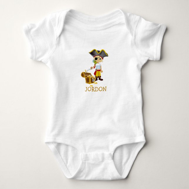 Adorable Pirate Baby Baby Bodysuit (Front)