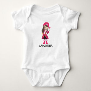 Adorable Pirate Baby Girl  Bodysuit