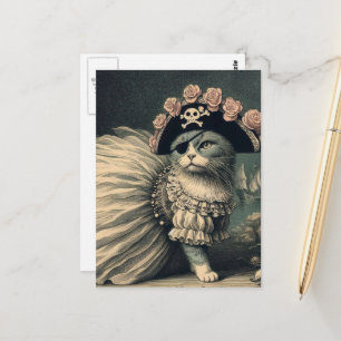 Adorable Pirate Cat Postcard