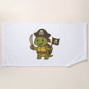 Adorable Pirate Turtle Classic T-Shirt Beach Towel