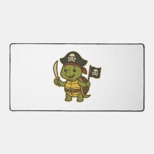 Adorable Pirate Turtle Classic T-Shirt Desk Mat