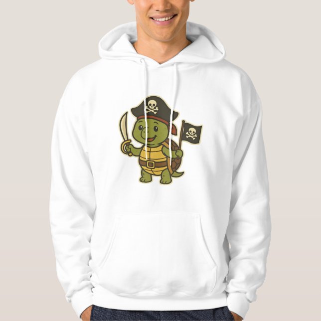 Adorable Pirate Turtle Classic T-Shirt Hoodie (Front)